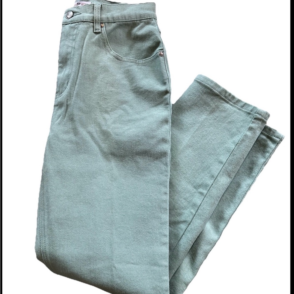 *NWT* Cherokee Wasabi Green High Rise Denim Jeans Women’s 8P Petite